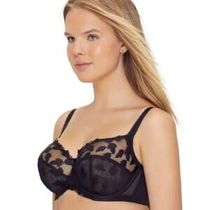 Panache Corrine Sheer Black Balcony Bra 10111 30GG